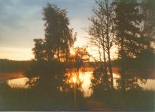 Foto: Sonnenuntergang am Bikowsee